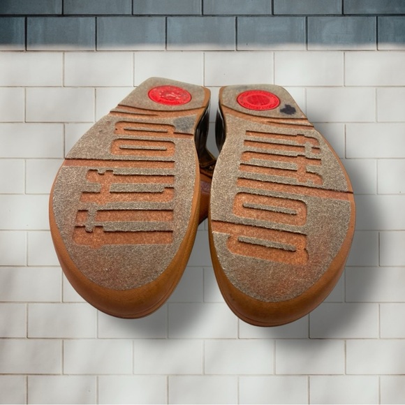 FitFlop Women's Lulu Crystal Leopard Toe-Post Sandals Size 7 - Picture 14 of 14